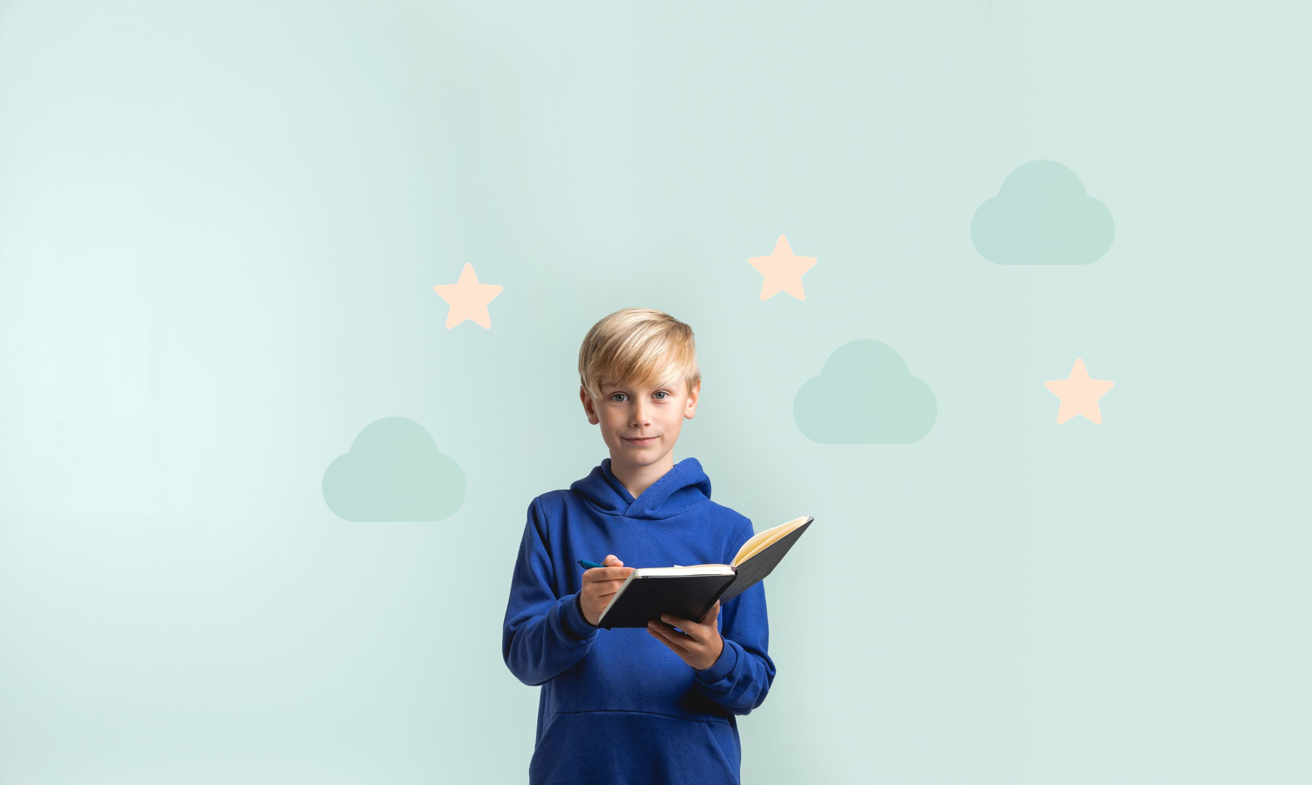 Foto van jongen met een boek